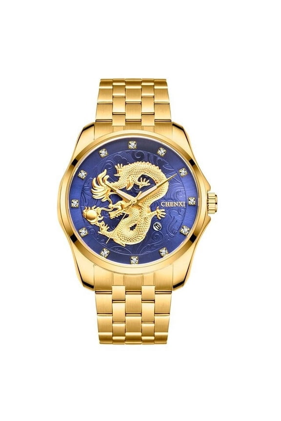 Mens Watches Top Brand Luxury Clock Man Fashion Full Steel Golden Quartz Watch Men Business Waterproof Date Wristwatches