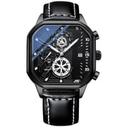 CHENXI New Fashion Square Men's Watches Casual Leather Waterproof Wrist Watch Quartz Men Sport Watch Chronograph Date Clock