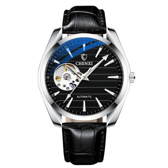 CHENXI New Luxury Men Automatic Mechanical Watch Fashion Leather Clock Top Brand Business Tourbillon Waterproof Wristwatch