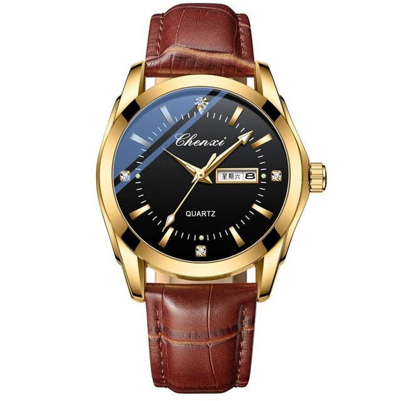 CHENXI Top Brand Luxury Men's Watches Fashion Sport Quartz Clock Casual Leather Waterproof Men Wrist Watches Business Date Watch