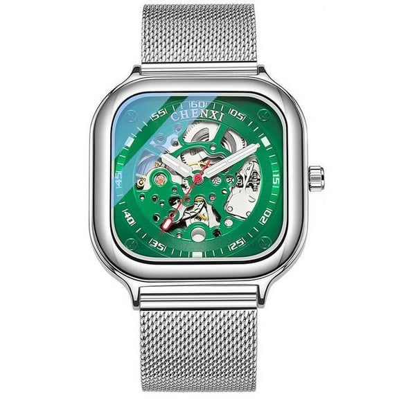 CHENXI Top Brand Watch Men Luxury Automatic Mechanical Wrist Watch Man Stainless Steel Waterproof Skeleton Tourbillon Clock