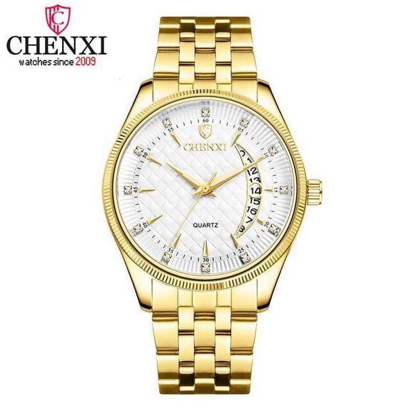 CHENXI Top Men Watch Luxury Brand Stainless Steel Waterproof Quartz Wristwatch Mens Watches Fashion Golden Business Male Clock