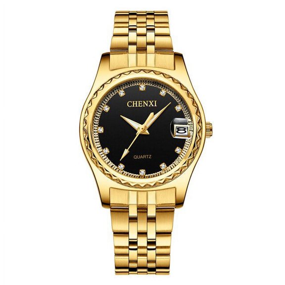 CHENXI Watch Lovers New Top Luxury Brand Men Women Quartz Wrist Watch Stainless Steel Waterproof Calendar Watches Couples Clock