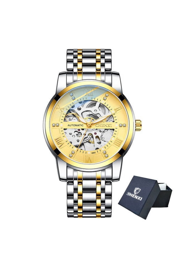 Watches Luxury Men's Automatic Self Wind Mechanical Wristwatches Waterproof Male Fashion Luxury Stainless Steel Clock