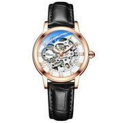 CHENXI Women Automatic Mechanical Watch Top Brand Luxury Stainless Steel Waterproof Wrist Watch Ladies Skeleton Tourbillon Clock