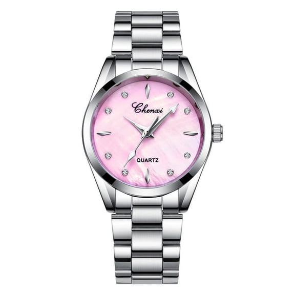 CHENXI Women Watches Rhinestone & Shell dial Clock Quartz Wristwatches Ladies Top Luxury Brand Fashion Watch montre femme