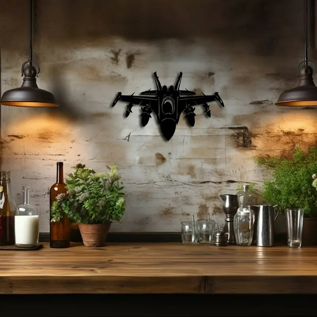 CHENZERO Metal Wall Art Aircraft Air Force Logo Home Decoration