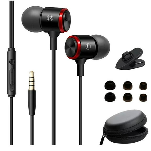 CHENZERO Wired Headphones With Microphone Noise Cancelling In Ear Headphones Powerful Heavy Bass Earbuds For Android Smartphones Laptops MP3 Game Walkmen And All 3.5mm Jacks Hyper X Cloud2