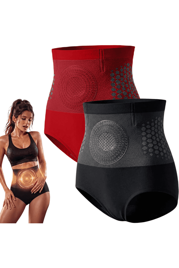 2 Pack Women's 4-in-1 thermogenic Fat-Burning Sculpting Shorts Micro-Particle Yoga Pants High Waist Trainers Belly Fat