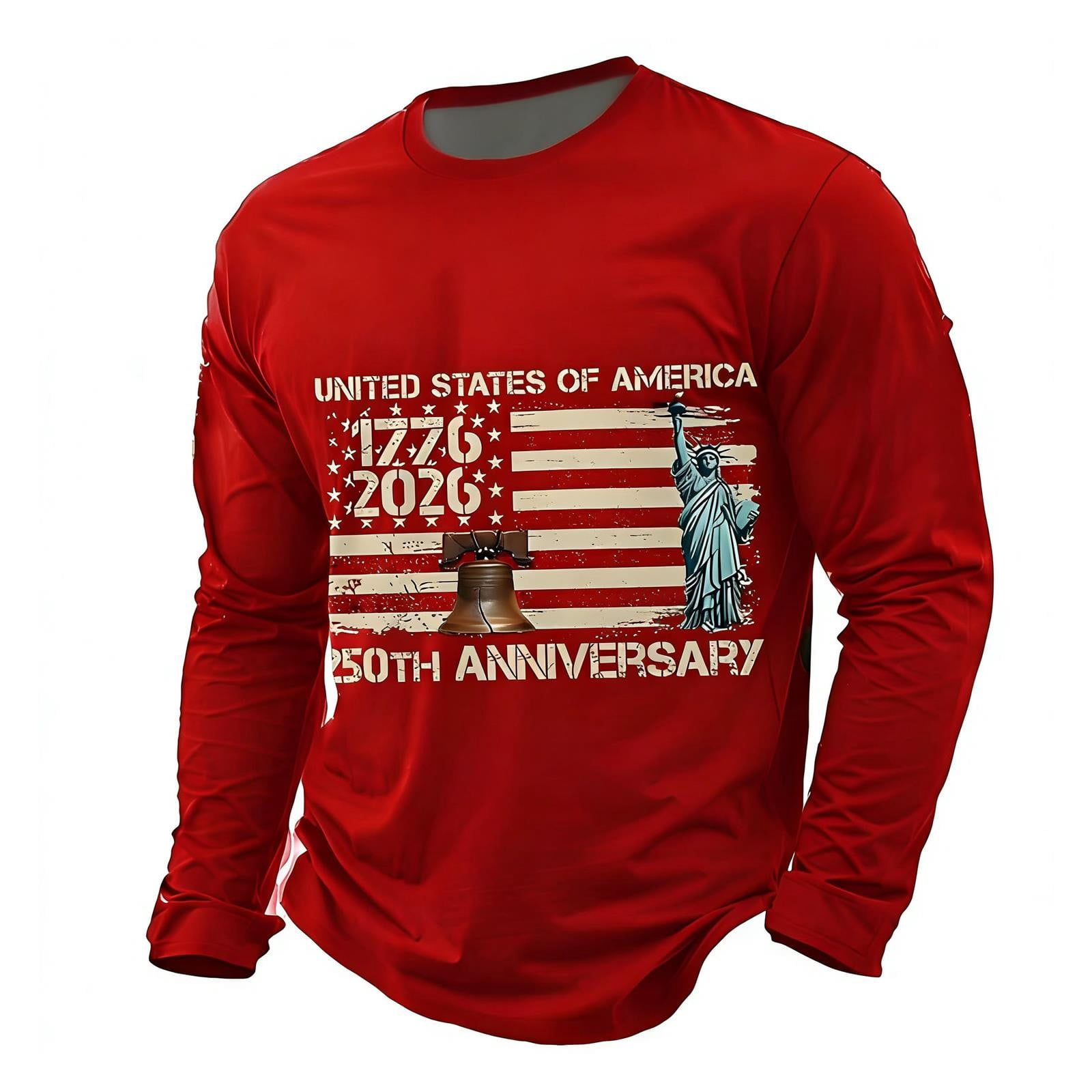 CHENge 250th American Anniversary Shirt USA 250th Birthday O-Neck T ...