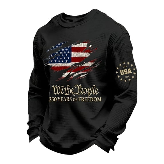 CHENge 250th Anniversary USA Shirt 250 Years Birthday American Anniversary USA Long Sleeve O-Neck T-Shirt