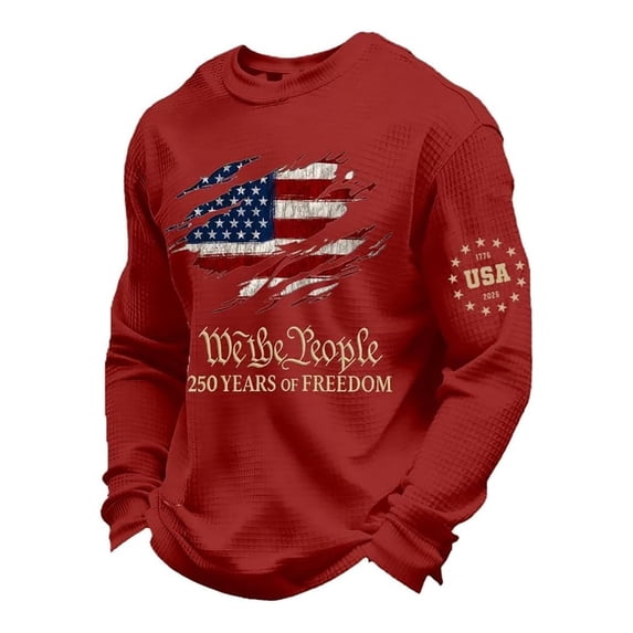 CHENge 250th Anniversary USA Shirt 250 Years Birthday American Anniversary USA Long Sleeve O-Neck T-Shirt