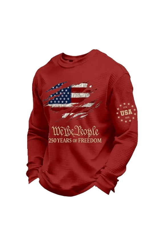 250th Anniversary USA Shirt 250 Years Birthday American Anniversary USA Long Sleeve O-Neck T-Shirt