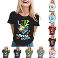 thumbnail image 1 of CHENge Autism Awareness Shirt Women Autism Support Month T Shirts Autism Mom Tee Autistic Acceptance Inspirational Tops, 1 of 5