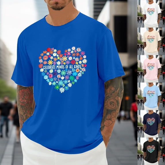 CHENge Autism Awareness Shirt Women Men Autism Month Tshirt Autism Acceptance Tee Inspiration Saying Short Sleeve Tops