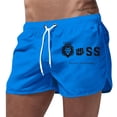 thumbnail image 1 of CHENge Big and Tall Men's Swim Trunks Extended Sizes Casual Solid Color Quick-Dry Vacation Beach Shorts with Pockets Upf 50+ Sun Protection Mens Summer Clothes, 1 of 4