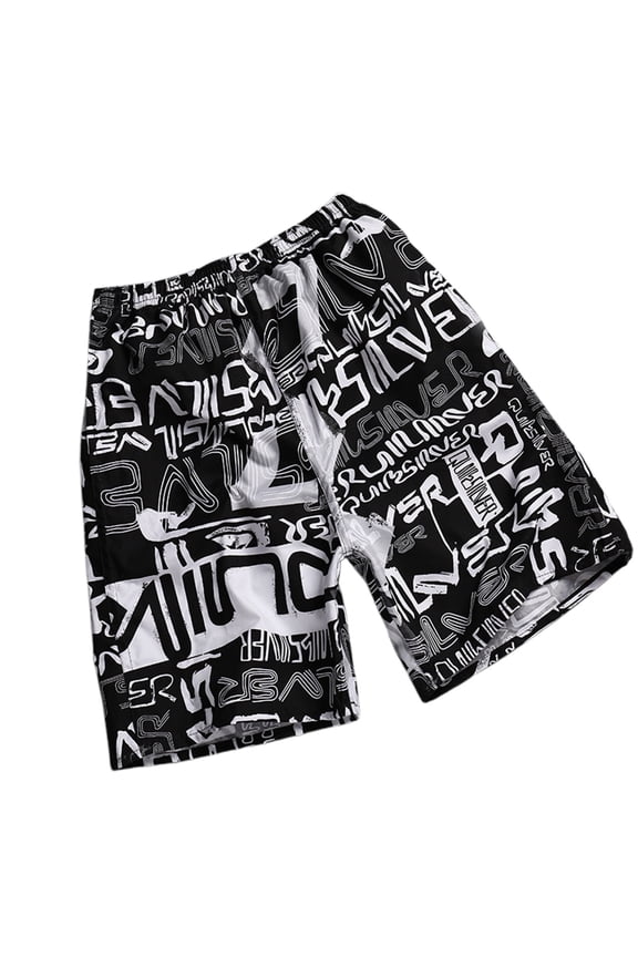 Big Tall Swim Trunks Lightweight Tropical Print Quick Dry Spring Break Swim Trunks with Pockets Stretch Fabric Beach Wear