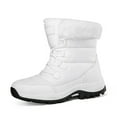 thumbnail image 1 of CHENge Boots for Women Wide Calf Soft Comfort Breathable Fashion Cozy Thermal Lined Hiking Boot Womens Snow Shoes for Ladies(White,8), 1 of 7