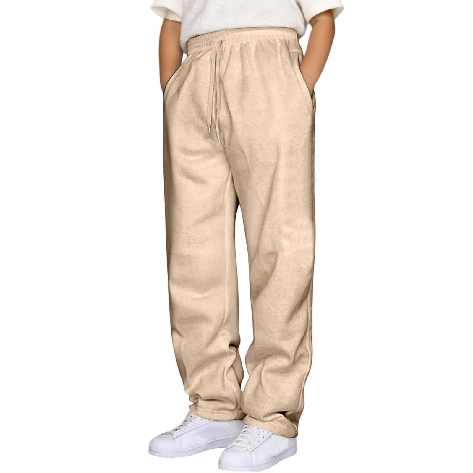 Boys Beige Washed Lycra Slimfit Trouser with Suspender