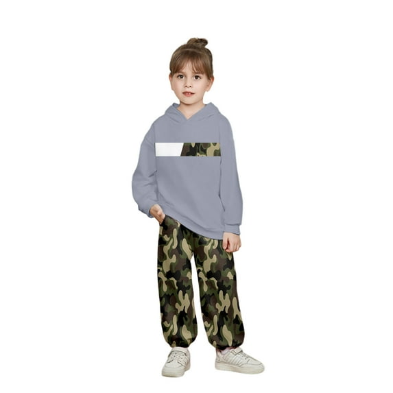 CHENge Boys Tracksuit Thermal Girls Clothes Fall Winter Casual Wear Sets(Grey-a,11-12 Years)