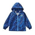 thumbnail image 1 of CHENge Boys Windbreaker Jackets Size 10-12,Warm With Hood Waterproofs Fleece Linings Fall Winter Jacket Toddler Outerwear Outdoor Sports Coat For Kids Youth(Blue-E,3-4 Years), 1 of 7