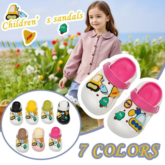 CHENge Children's Garden Clogs for Mud Water Play Easy Clean Drainage ...
