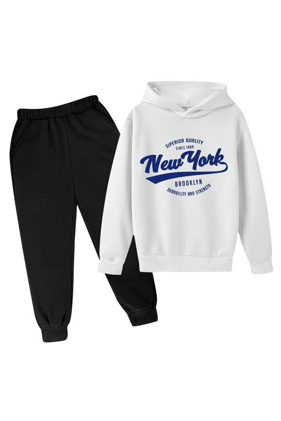 Cute Hoodies For Teen Boys Beachy,Boys Autumn Winter Hoodie Pullover Set Casual Letter Print Long Sleeve Outfit Warm Comfortable Kids Clothes Stylish Two-Piece Back To School Fashion Tops