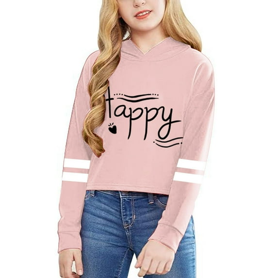 CHENge Cute Hoodies for Girls 10-12 Oversized Heart Print Comfy Crewneck Sweatshirt Long Sleeve Drop Shoulder Pullover Tops