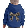 thumbnail image 1 of CHENge Cute Hoodies for Girls Size 3-14, Fashion Leopard Bow Printed Hooded Sweatshirts,Autumn/Winter Outfits(Blue,2-3 Years), 1 of 5