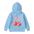 thumbnail image 1 of CHENge Cute Hoodies for Girls Size 3-14, Fashion Leopard Bow Printed Hooded Sweatshirts,Autumn/Winter Outfits(Z1A-Light Blue,11-12 Years), 1 of 7
