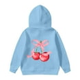 thumbnail image 1 of CHENge Cute Hoodies for Girls Size 3-14, Fashion Leopard Bow Printed Hooded Sweatshirts,Autumn/Winter Outfits(Z1A-Light Blue,7-8 Years), 1 of 7