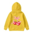 thumbnail image 1 of CHENge Cute Hoodies for Girls Size 3-14, Fashion Leopard Bow Printed Hooded Sweatshirts,Autumn/Winter Outfits(Z1A-Yellow,11-12 Years), 1 of 5