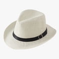 thumbnail image 1 of CHENge Elegant British Style Panama Straw Hat for Women and Men Wide Brim Summer Sun Casual Outdoor Travel Beach Cowboy Hat, 1 of 2