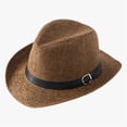 thumbnail image 1 of CHENge Elegant British Style Panama Straw Hat for Women and Men Wide Brim Summer Sun Casual Outdoor Travel Beach Cowboy Hat, 1 of 2