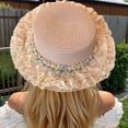 thumbnail image 1 of CHENge Elegant Lace Sun Hat For Women Comfortable Breathable Wide Brim Summer Fashion Accessory Suitable For All Year Round, 1 of 3
