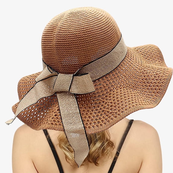 CHENge Elegant Women's Wide Brim Sun Hat for Beach Wedding Bridal Shower and Summer Dress Occasions