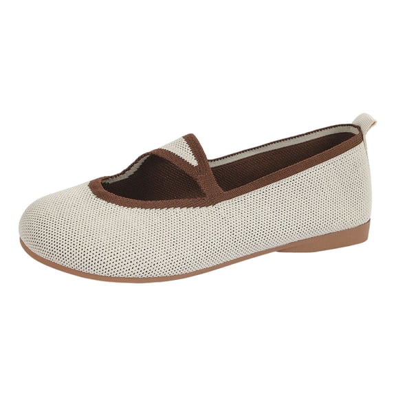 CHENge Flats for Women Ballets Shoes Breathable Comfortable Dressy 2026 Knitted Flat - Ladies Walking Dress Shoe for Work Wedding