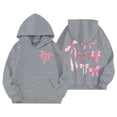 thumbnail image 1 of CHENge Girls Hoodies Size 14-16 Comfort Softs Elastic Bow Print Design Everyday Wear Durable Outdoor Activities Pullover Jacket Clothoes(Z2-Grey,12-18 Months), 1 of 3