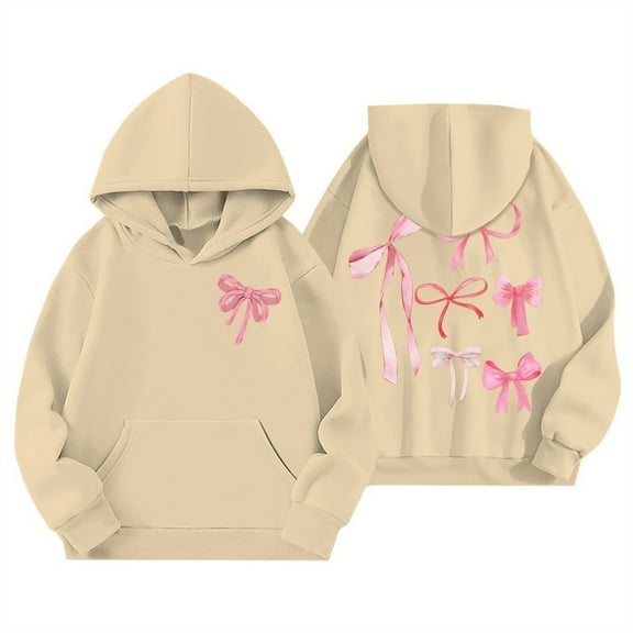 CHENge Girls Hoodies Size 14-16 Soft Comfort Breathable Fashion with Drawstring Pullover Top Outdoor Activities Pullover Jacket Clothoes(Z2-Khaki,11-12Years)