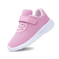 CHENge Girls Tennis Shoes(Pink),Girls Athletic Sneakers Lightweight Breathable Mesh Running Shoes For Kids Comfortable Fashion Solid Color Footwear