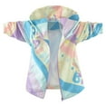 thumbnail image 1 of CHENge Girls Windbreaker Jacket Size 10-12,Lightweight Casual With Colorful Rainbow Print Autumn Children Warm Waterproofs Hooded Outerwear Outdoor Sports Coat for Kids Youth(C-Purple,9-10 Years), 1 of 6
