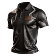 thumbnail image 1 of CHENge Golf Polos for Men Patriotic American Flag Stretch Quick Dry Short Sleeve Performance Casual Polo Shirts for 4th of July,L, 1 of 5