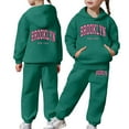 thumbnail image 1 of CHENge Hoodies For Boys 11-13,Girls Long Sleeve Hooded Sweatshirt and Pants Set Cute Pullover Tracksuit Warm Outfit for Toddler Kids Casual Playwear Back To School Fashion Tops, 1 of 7