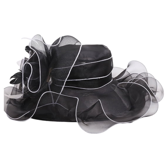 CHENge KenTucky Fascinator Derby Hats for Women 2026 Vintage Organza Victorian Church Hats Elegant Tea Party Wedding Hat