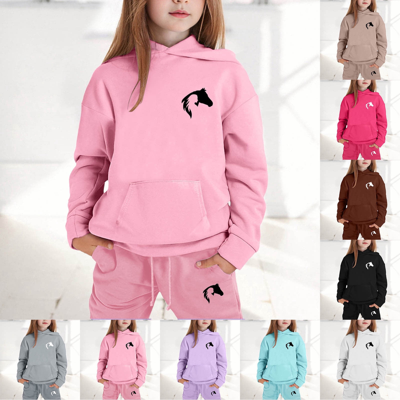 Ensemble Bébé Fille Bilo - Hoodie Manches Longues Et Pantalon, Imprimé Cœur Peint à La Main, Neuf Avec étiquettes