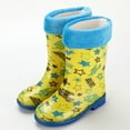 thumbnail image 1 of CHENge Kids Boots for Boys Girls Toddler Outdoor Lightweight Multicolor Fashion Lightweight Outdoor Rainboot Yellow Size 5.5, 1 of 3