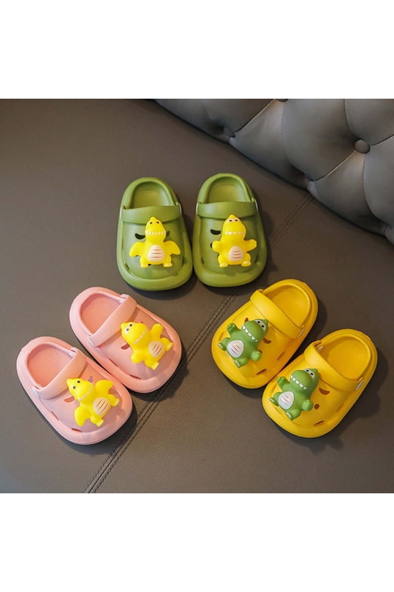 Kids Easy-to-Wear Clogs Simple Slip-On Design Adjustable Strap for Independent Dressers Summer Shoes