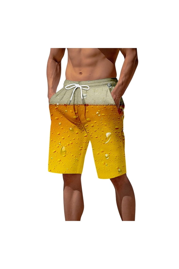 Men Beach Shorts Retro Athletic Floral Swim Trunks Quick Dry Surf Board Shorts with Pockets Upf 50+ Sun Protection Swimwear Bathing Suits