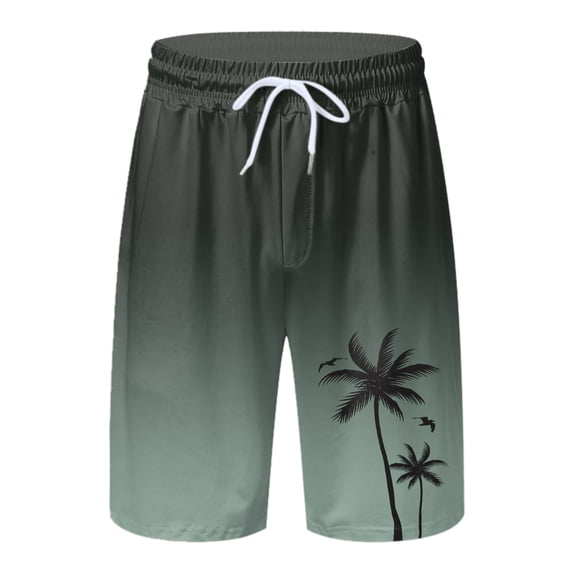 CHENge Men Plus Size Beach Pants Breathable Hawaiian Print Quick Dry Swimming Swimsuit Beach Shorts Big and Tall Stretch Fabric Fishing Shorts for Men