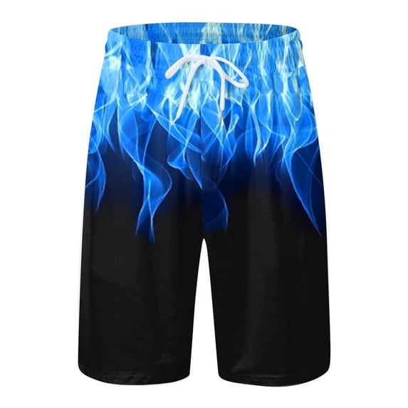 CHENge Men Plus Size Board Shorts Breathable Palm Tree Print Quick-Dry Pool Swimming Trunks with Pockets Anti-Chafe Beach Wear
